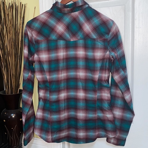 Mountain Hardwear SonaLake Plaid Flannel Long Sleeve Shirt Size 8 - Picture 6 of 9